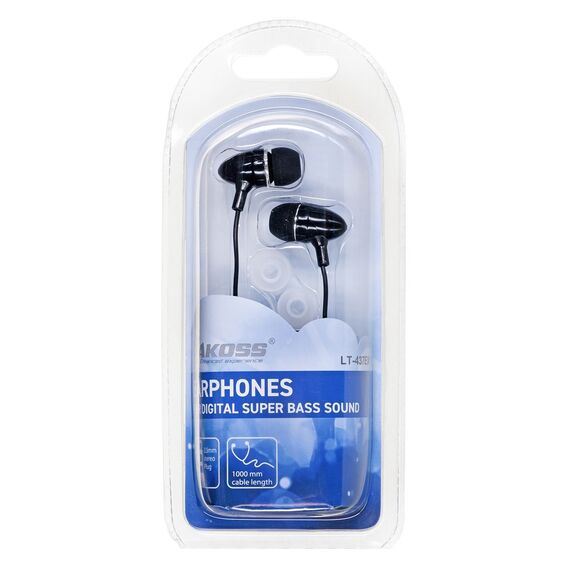 Vakoss LT-437EX headphones/headset Wired In-ear Music Black - Handsfree - Headsets - Techbox