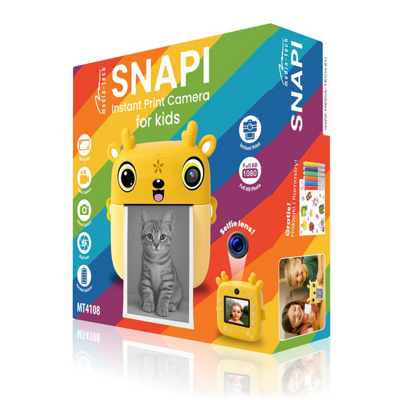 Digital kids’ camera with thermal printer SNAPI MT4108 | Techbox