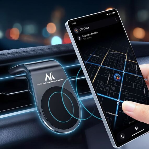 Maclean car phone holder, magnetic, universal, for ventilation grille, ABS material, MC-326 - Smartphone Holders - Smartphones - Techbox
