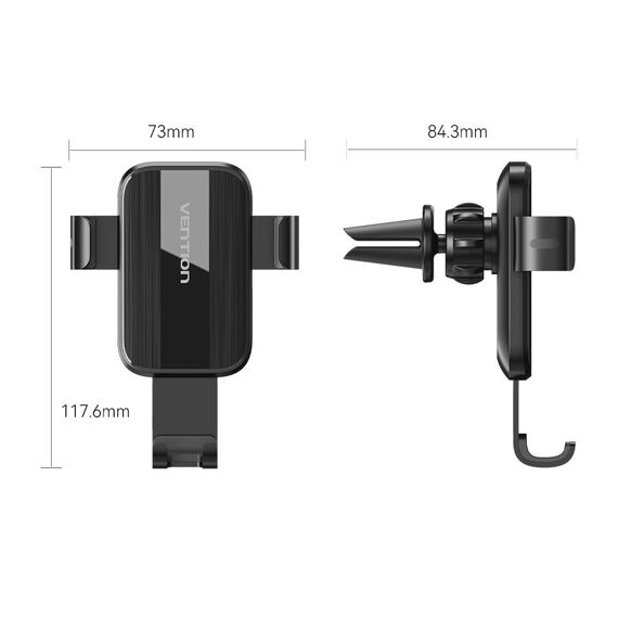 Vention Auto-Clamping Car Phone Mount With Duckbill Clip Black Square Fashion Type - Smartphone Holders - Smartphones - Techbox
