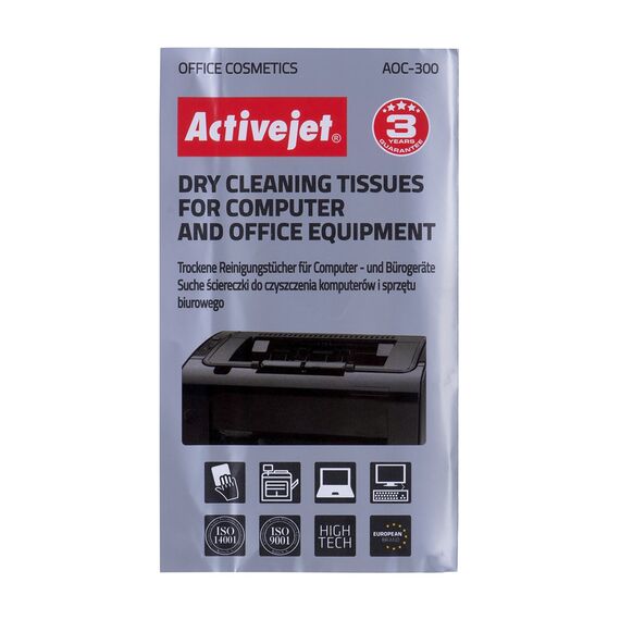 Activejet AOC-300 Dustless wipes set 24 pcs. | Techbox