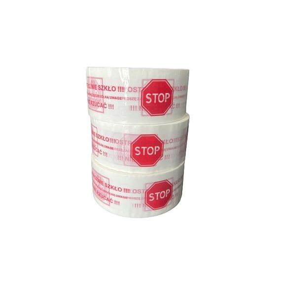 BSTech tape adhesive with print 48x100m "Careful glass" - Various Supplies - Office Supplies - Techbox