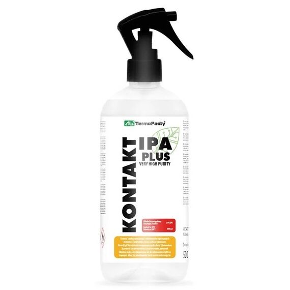 KONTAKT IPA PLUS. High purity alcohol isopropyl. Removes all impurities from optical elements. Leaves no marks or stains. Has degreasing properties. Plastic bottle 500 ml. - Cleaners - Consumables - Techbox