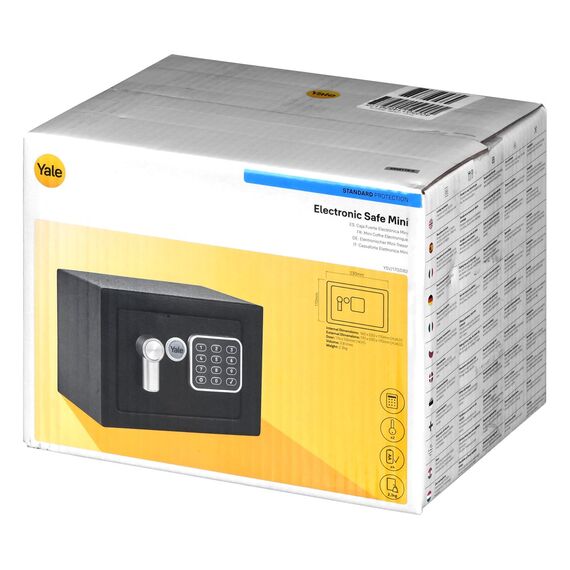 Yale YSV/170/DB2 Free Standing Safe 3.8 l Steel Black - Various Supplies - Office Supplies - Techbox