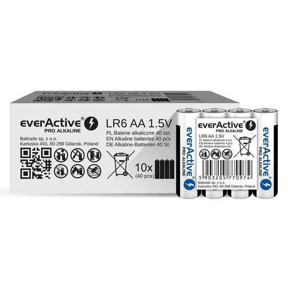Alkaline batteries everActive Pro Alkaline LR6 AA - 4 pieces - Batteries & Chargers - Consumables - Techbox
