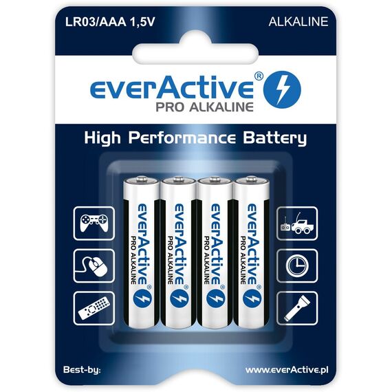 Alkaline batteries everActive Pro Alkaline LR6 AA - blister card - 4 pieces | Techbox