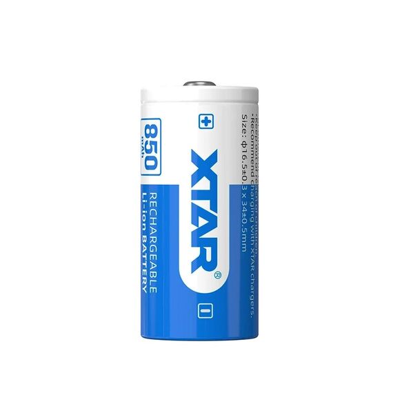 Battery 16340/R-CR123 3,7V Li-ion 850 mAh - Batteries & Chargers - Consumables - Techbox