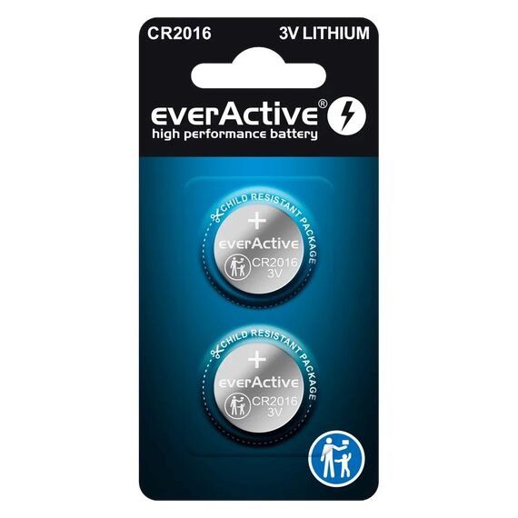 Lithium batteries mini everActive CR2016 blister 2 pcs. - Batteries & Chargers - Consumables - Techbox