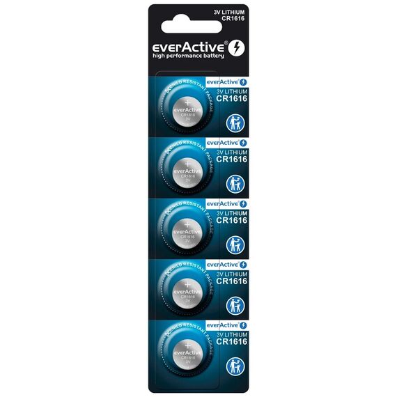 Lithium battery mini everActive CR1616 - blister 5 pcs. | Techbox