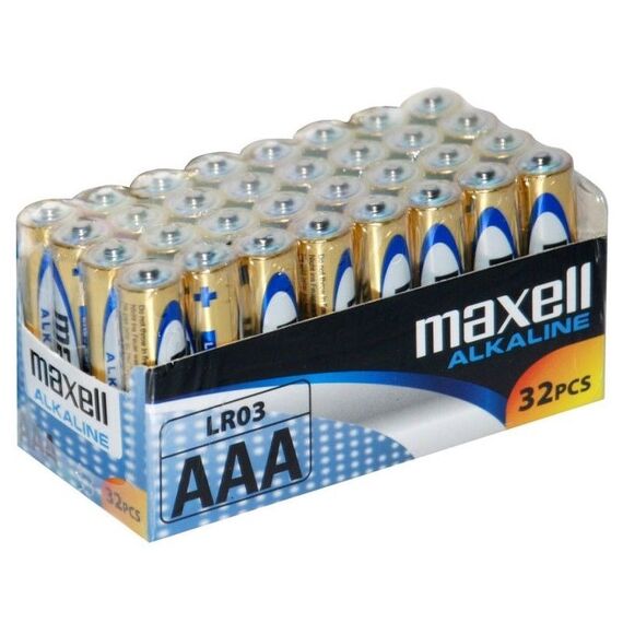 MAXELL ALKALINE LR03 AAA alkaline battery FOIL carton 32 pieces (8 packs of 4 each) | Techbox
