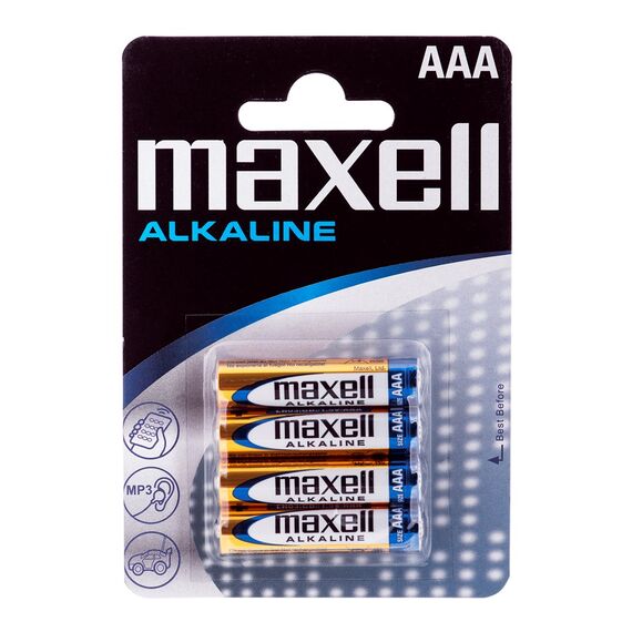 Maxell Battery Alkaline LR-03 AAA 4-Pack Single-use battery - Batteries & Chargers - Consumables - Techbox