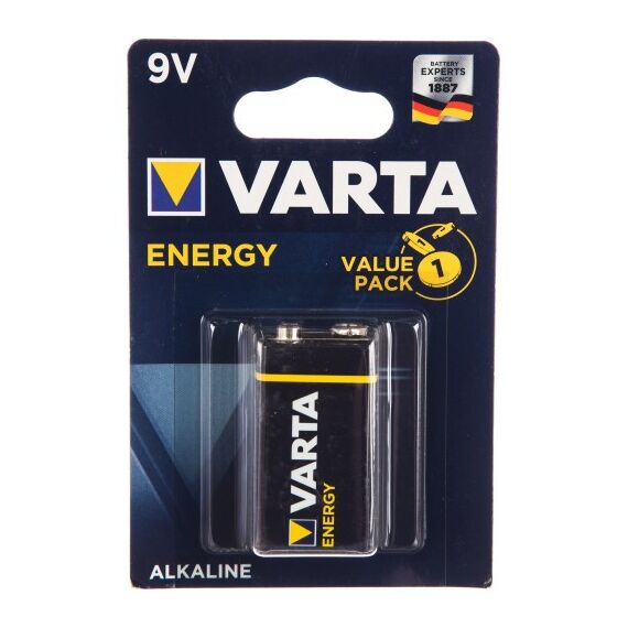 Battery alkaline VARTA Energy 9V 6LR61 (x 1) - Batteries & Chargers - Consumables - Techbox