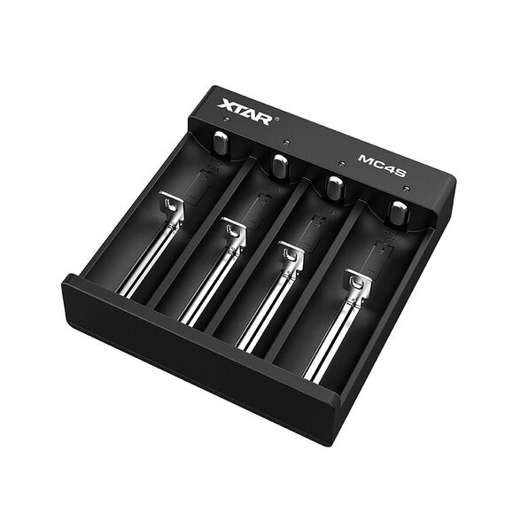 Battery charger for cylindrical Li-ion batteries18650 / NiMH Xtar MC4S | Techbox