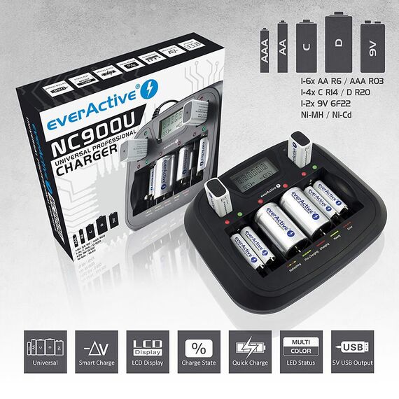 Charger everActive NC900U (No data) - Batteries & Chargers - Consumables - Techbox