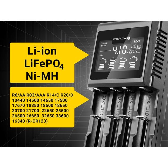 Charger everActive UC-4000 - Batteries & Chargers - Consumables - Techbox