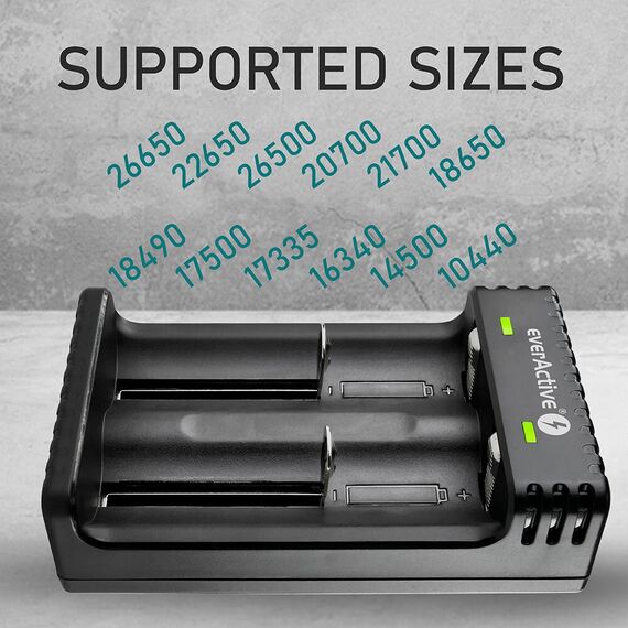 Charger for Cylindrical li-ion Batteries everActive LC-200 - Batteries & Chargers - Consumables - Techbox