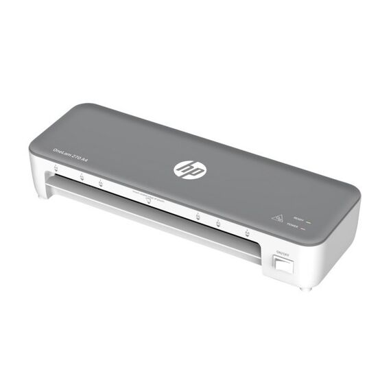 HP OneLam 270 laminator, A4, Hot, 5 pouches: A4/80 mic, grey | Techbox