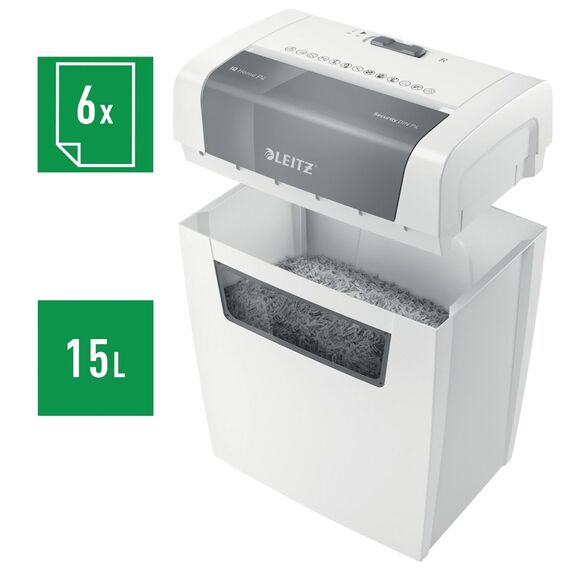 Leitz IQ Home Shredder, P4, 6 sheets, 15 l garbage can | Techbox
