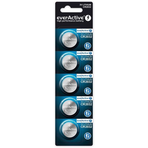 Lithium batteries everActive CR2032 - blister 5 pcs | Techbox
