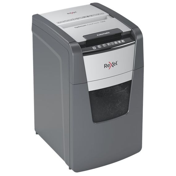 Rexel Optimum AutoFeed+ 130X paper shredder Cross shredding 55 dB 22 cm Black, Silver - Office Machines - Office Supplies - Techbox