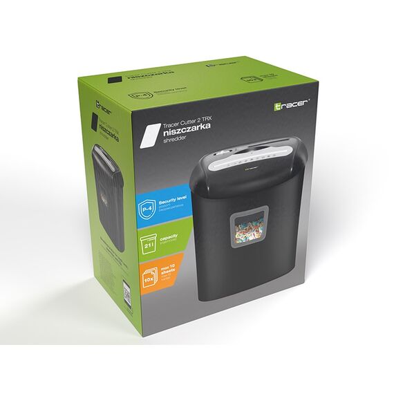 Tracer Cutter 2 TRX Paper Shredder, Black | Techbox