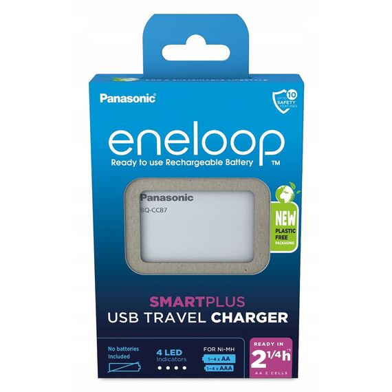 USB battery charger PANASONIC Eneloop Smartplus BQ-CC87 (BQ-CC87USB) | Techbox