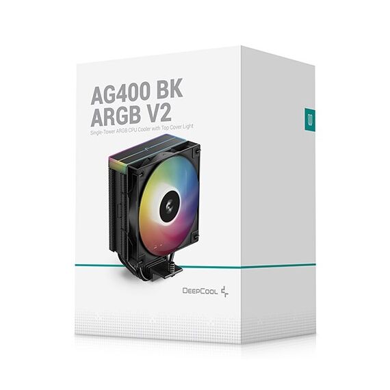 DeepCool AG400 BK ARGB V2 Chipset Fan 12 cm Black 1 pc(s) - CPU Coolers & Pastes - CPU & Cooling - Techbox