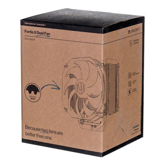 ENDORFY FORTIS 5 DUAL FAN SPC307 CPU cooling PC Fan Radiator 14/12 cm Black | Techbox