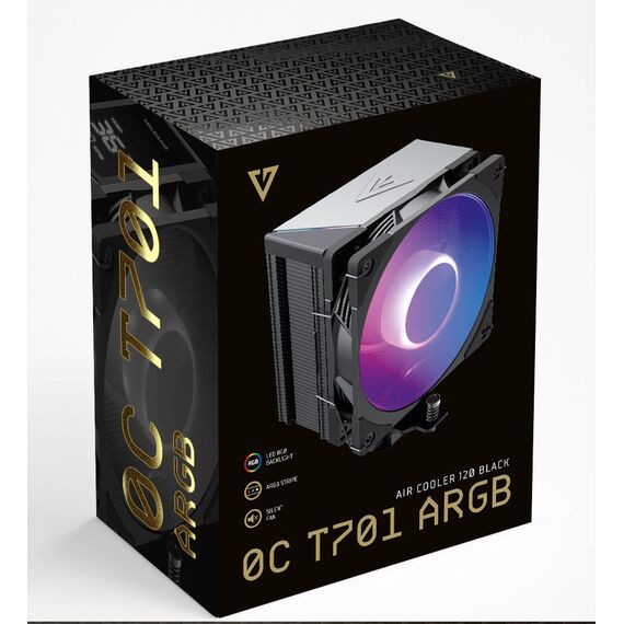 MODECOM Volcano 0C T701 ARGB Processor Air cooler 12 cm Black - CPU Coolers & Pastes - CPU & Cooling - Techbox
