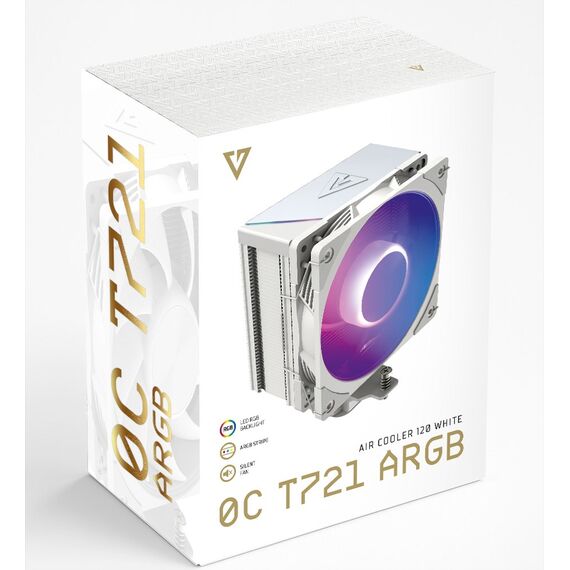 MODECOM Volcano 0C T721 ARGB Processor Air cooler 12 cm White - CPU Coolers & Pastes - CPU & Cooling - Techbox