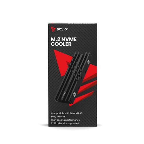 SAVIO Cooling for M.2 NVME 2280 drives, AK-60, Black | Techbox