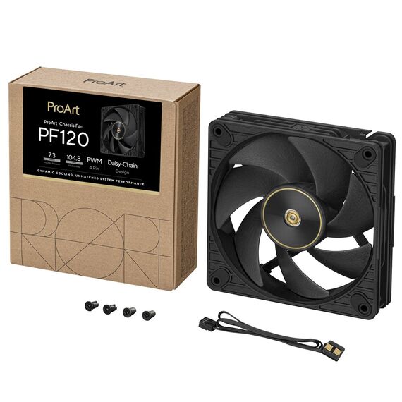 ASUS ProArt PF120 Fan PWM Black Computer case 12 cm 1 pc(s) | Techbox