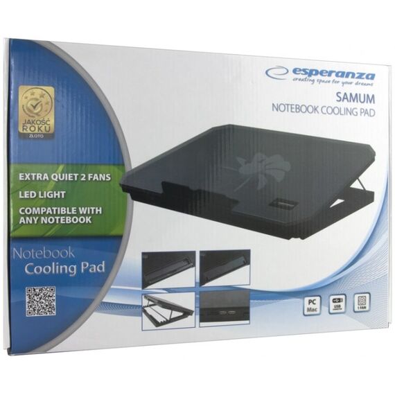 Esperanza EA141 notebook cooling pad 1200 RPM - Cooling Pads - Laptop Accessories - Techbox