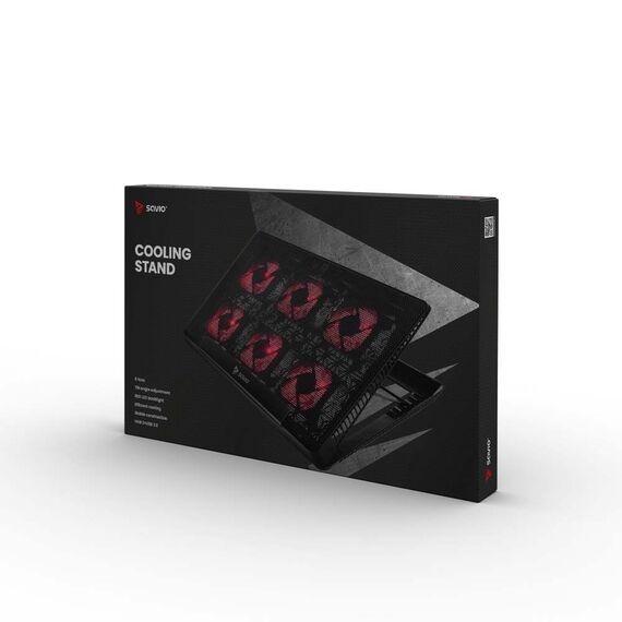 Laptop cooling pad, 6 backlit fans, 2000 RPM, SAVIO COS-01 | Techbox