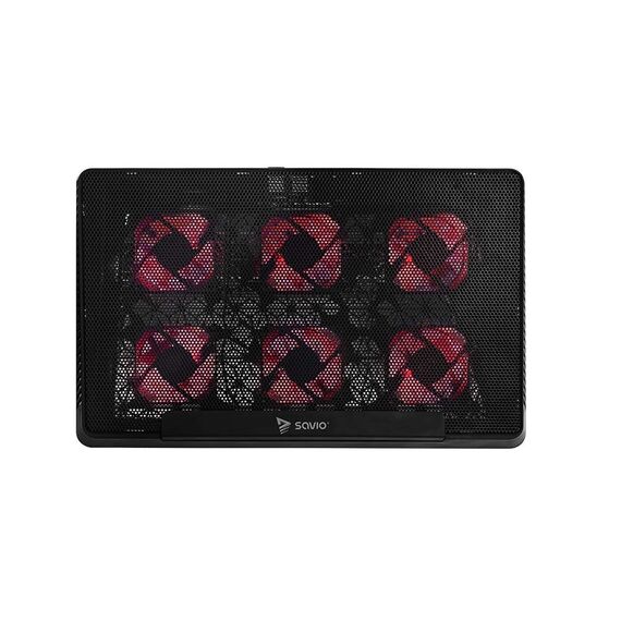 Laptop cooling pad, 6 backlit fans, 2000 RPM, SAVIO COS-01 | Techbox