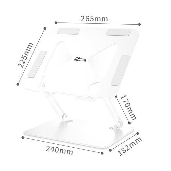 MEDIA-TECH Laptop Stand – Laptop Stand MT2661W (white) | Techbox