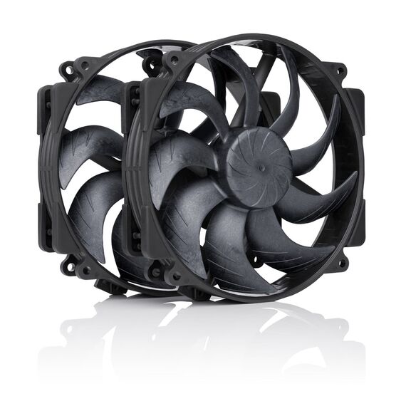 NF-A14x25r G2 PWM Sx2-PP chromax.black - dual fan set, black - Fans - PC Cases & Accessories - Techbox