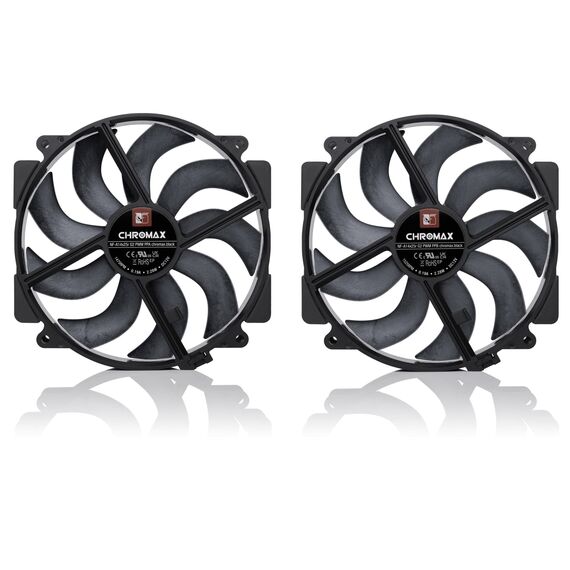 NF-A14x25r G2 PWM Sx2-PP chromax.black - dual fan set, black - Fans - PC Cases & Accessories - Techbox