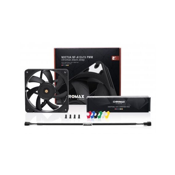 Noctua NF-A12X15 PWM CH.BK.S computer cooling component Computer case Fan 12 cm Black - Fans - PC Cases & Accessories - Techbox