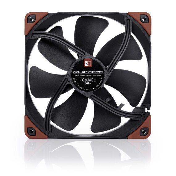 Noctua NF-A14-Industrial PPC-2000 PWM Computer case Fan 14 cm Black, Brown 1 pc(s) - Fans - PC Cases & Accessories - Techbox