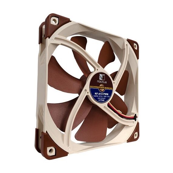 Noctua NF-A14 PWM Computer case Fan 14 cm Brown - Fans - PC Cases & Accessories - Techbox