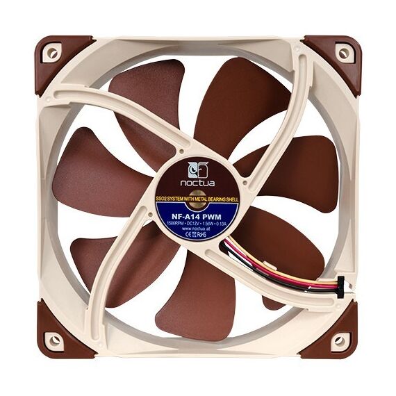 Noctua NF-A14 PWM Computer case Fan 14 cm Brown - Fans - PC Cases & Accessories - Techbox