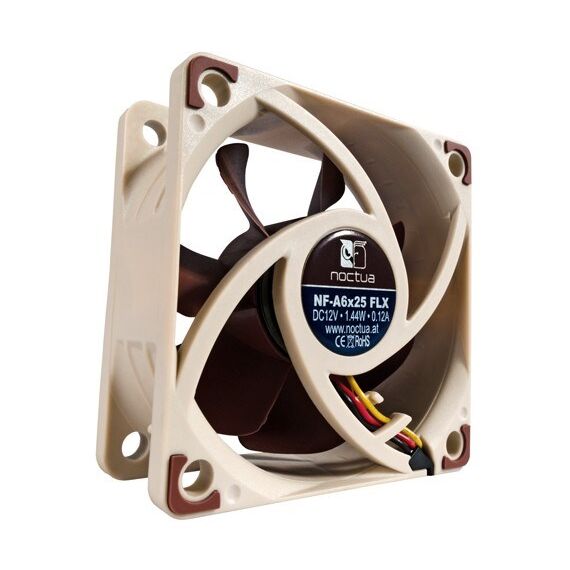 Noctua NF-A6X25 FLX computer cooling component Computer case Fan 6 cm Brown - Fans - PC Cases & Accessories - Techbox