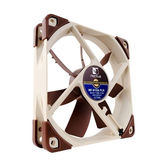 Noctua NF-S12A FLX Computer case Fan 12 cm Beige, Brown - Fans - PC Cases & Accessories - Techbox
