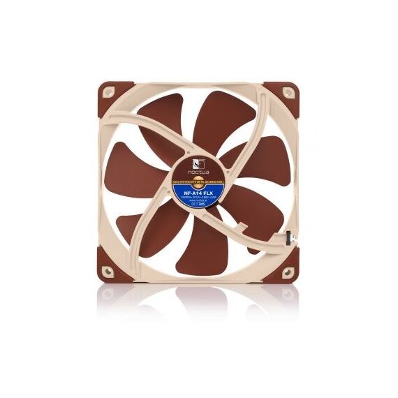 Noctua NOC-NF-A14-FLX computer cooling component Computer case Fan 14 cm Beige, Brown | Techbox