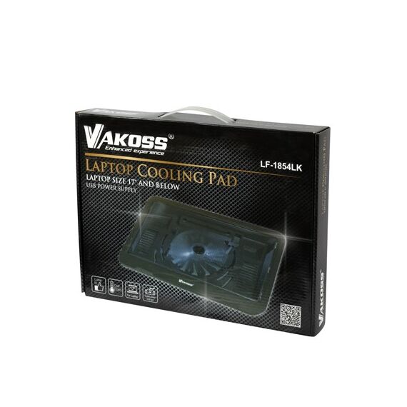 Vakoss LF-1854LK notebook cooling pad 43.2 cm (17") Black | Techbox