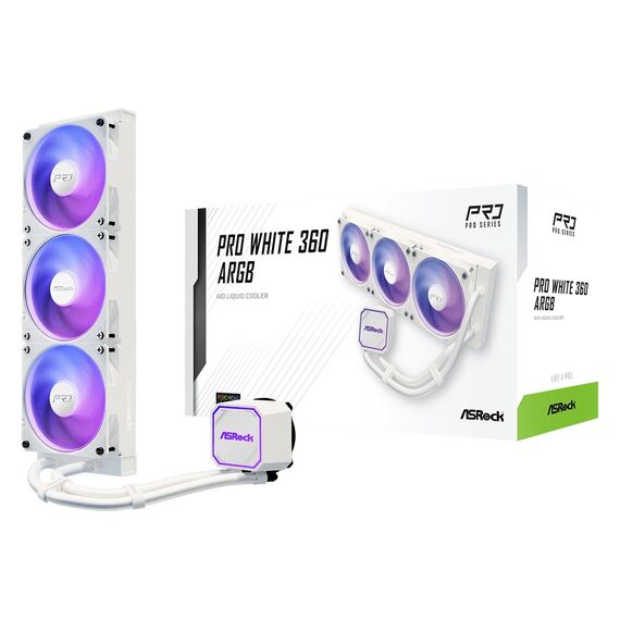 ASRock Pro White 360 ARGB Cooling - CPU Coolers & Pastes - CPU & Cooling - Techbox
