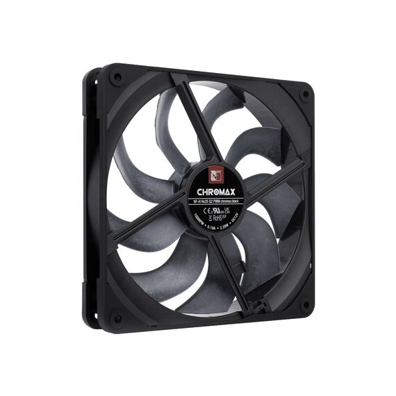 NF-A14x25 G2 PWM chromax.black - next-gen 140mm fan (black) | Techbox