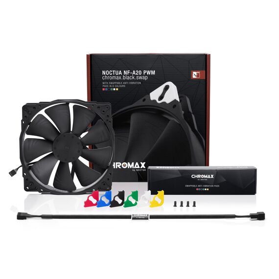 Noctua NF-A20 PWM CH.BK.S computer cooling system Computer case Fan 20 cm Black - Fans - PC Cases & Accessories - Techbox