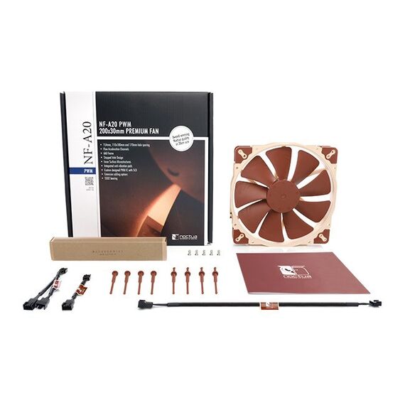 Noctua NF-A20 PWM Computer case Fan 20 cm Beige, Brown | Techbox